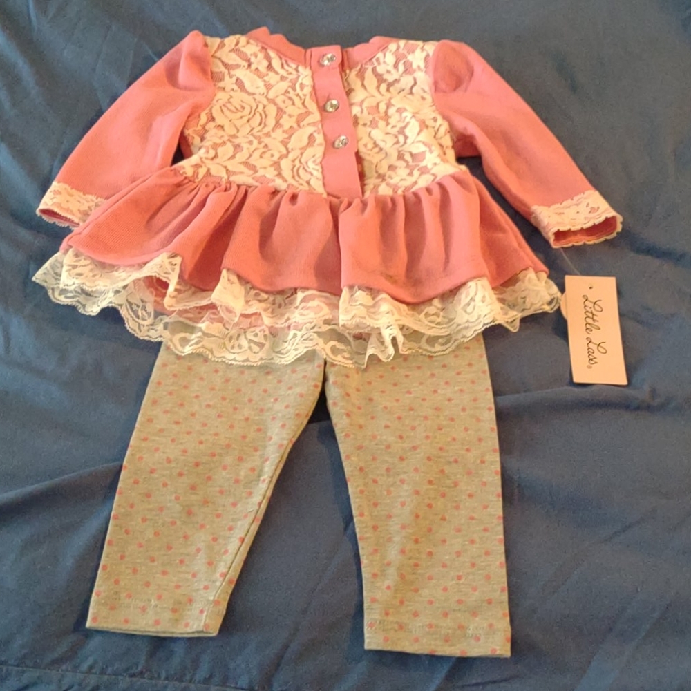 Little Lass girls set 6-9 months